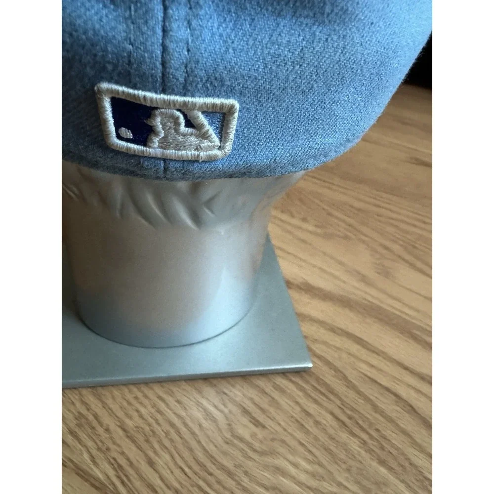 New Era 59FIFTY Kansas City Royals Cool Base Fitted Hat Blue Cap Size 7 3/8